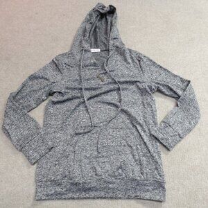 Moosungeek Womens Top Small Gray Heather Hoodie